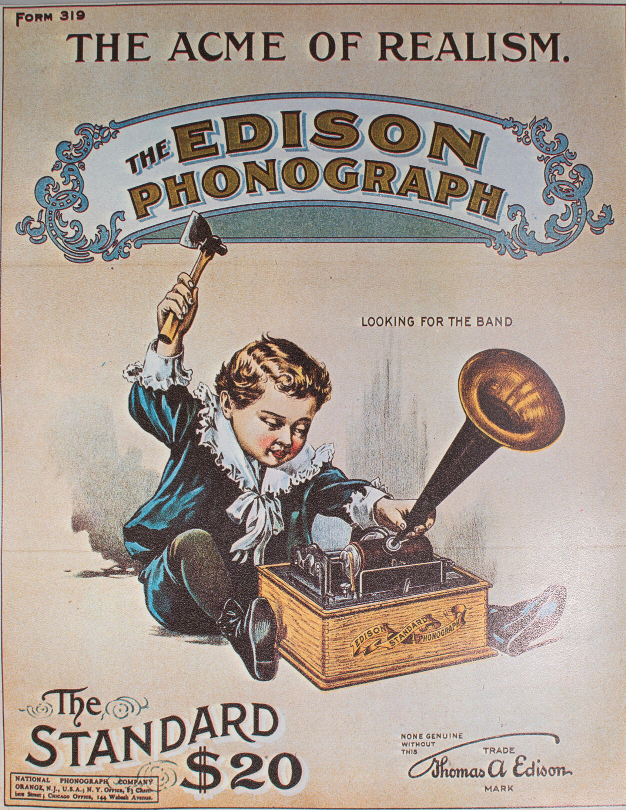 Cartell, Edison Phonograph MDMB 12558